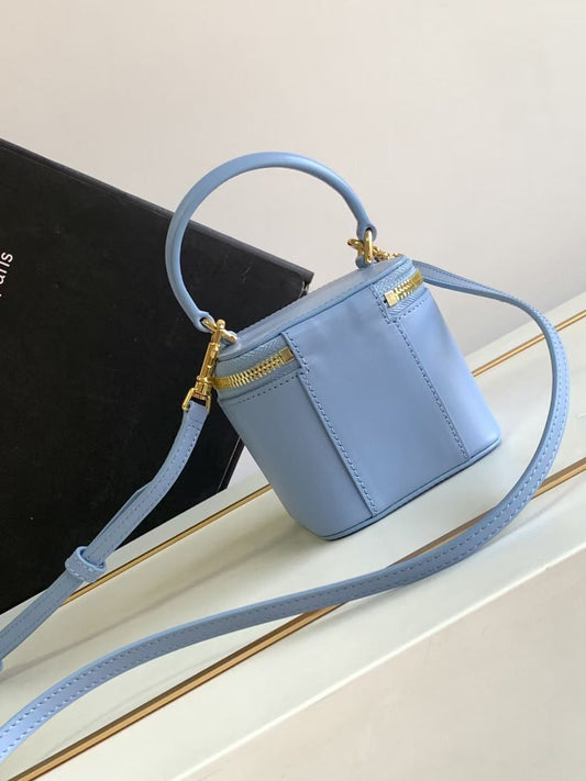 Celine MINI VANITY CASE TRIOMPHE SKY BLUE CALFSKIN