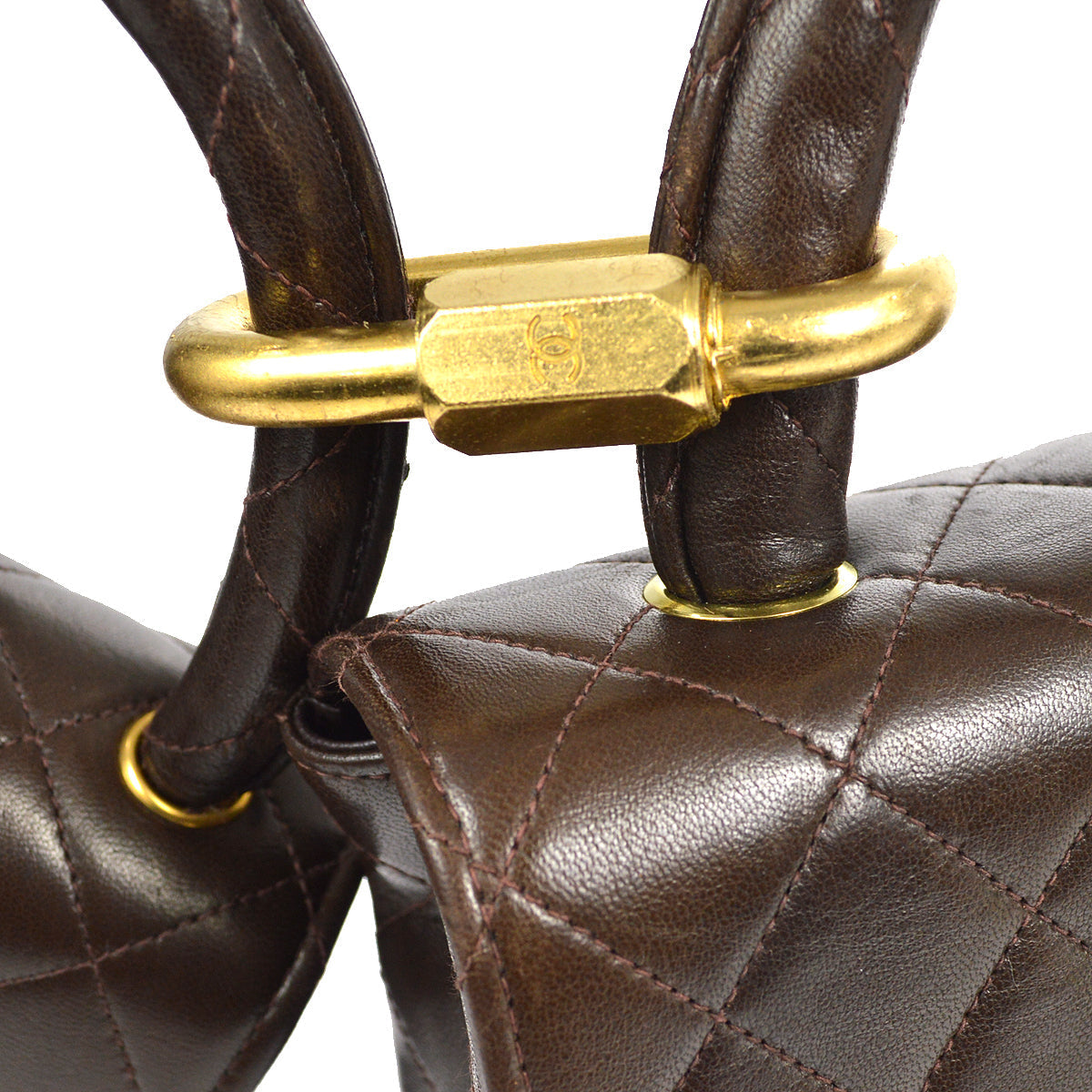 CHANEL Classic Single Flap 2 in 1 Handbag Set Brown Lambskin