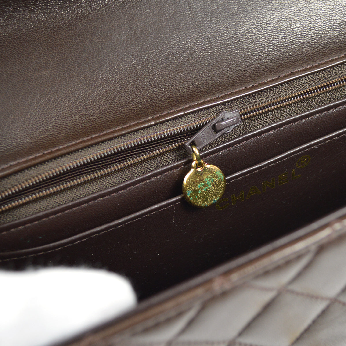 CHANEL Classic Single Flap 2 in 1 Handbag Set Brown Lambskin