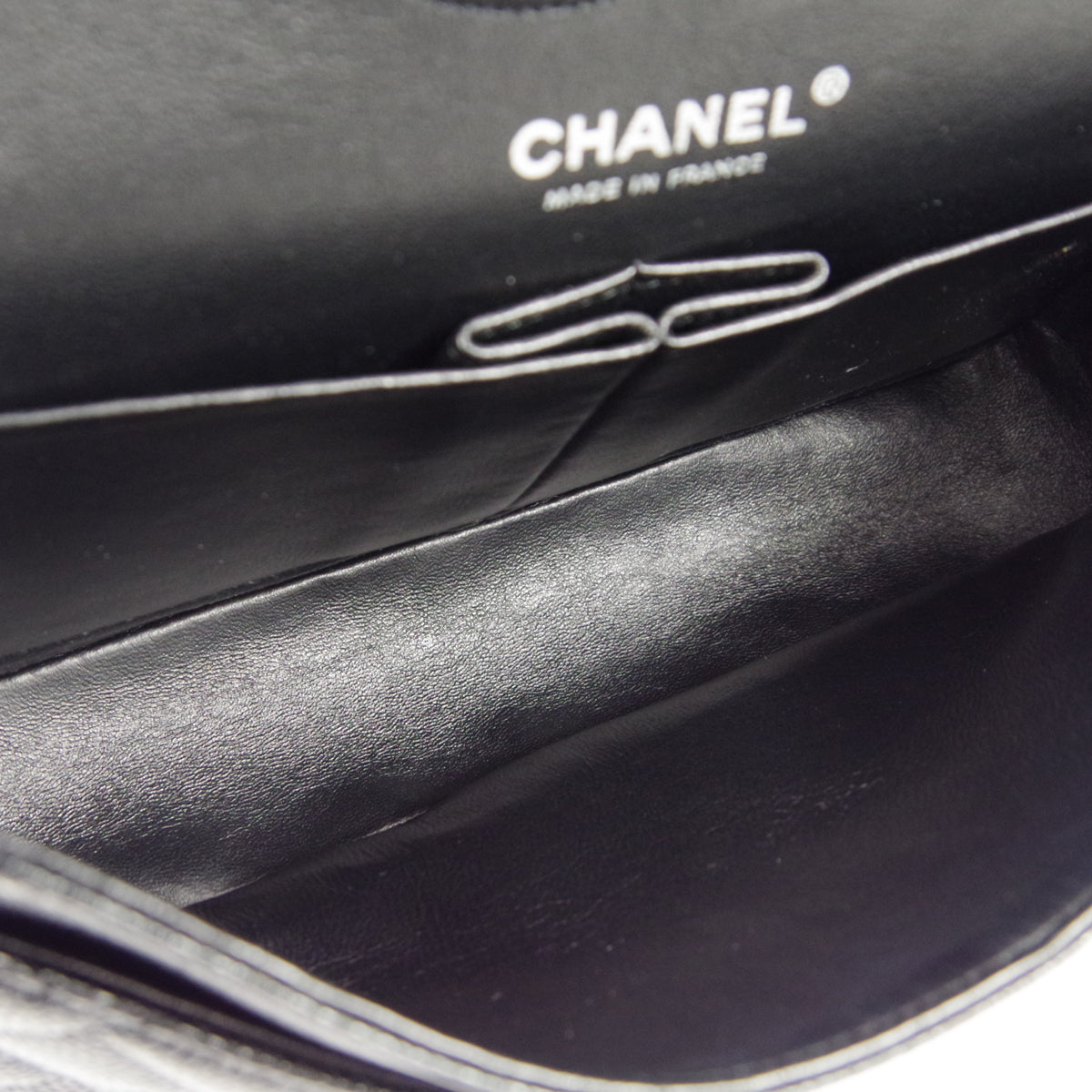 CHANEL Classic Double Flap Medium Shoulder Bag Black Caviar