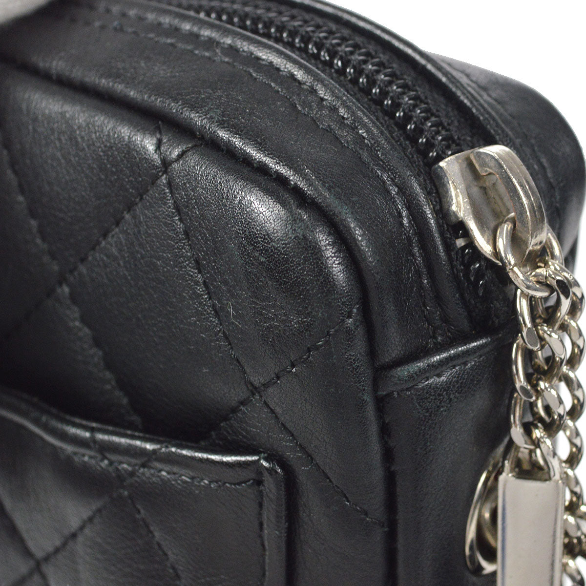CHANEL Cambon Ligne Shoulder Bag Black Calfskin