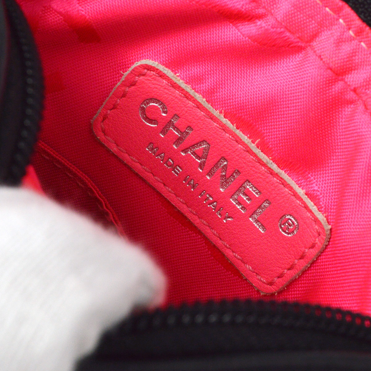 CHANEL Cambon Ligne Shoulder Bag Black Calfskin