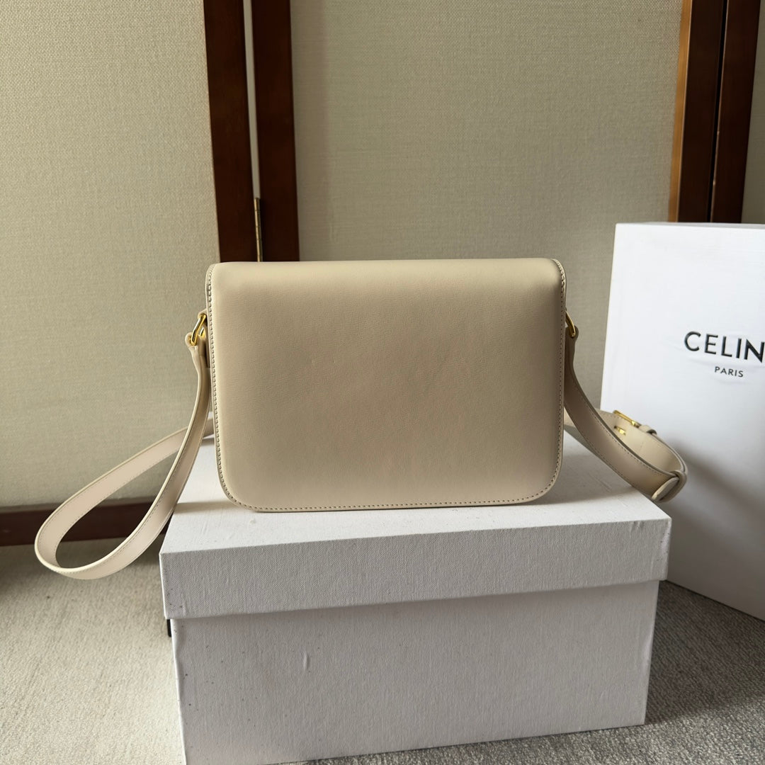 Celine classique triomphe 22 cream calfskin gold hardware