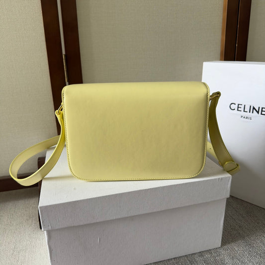 Celine classique triomphe 22 lime calfskin gold hardware