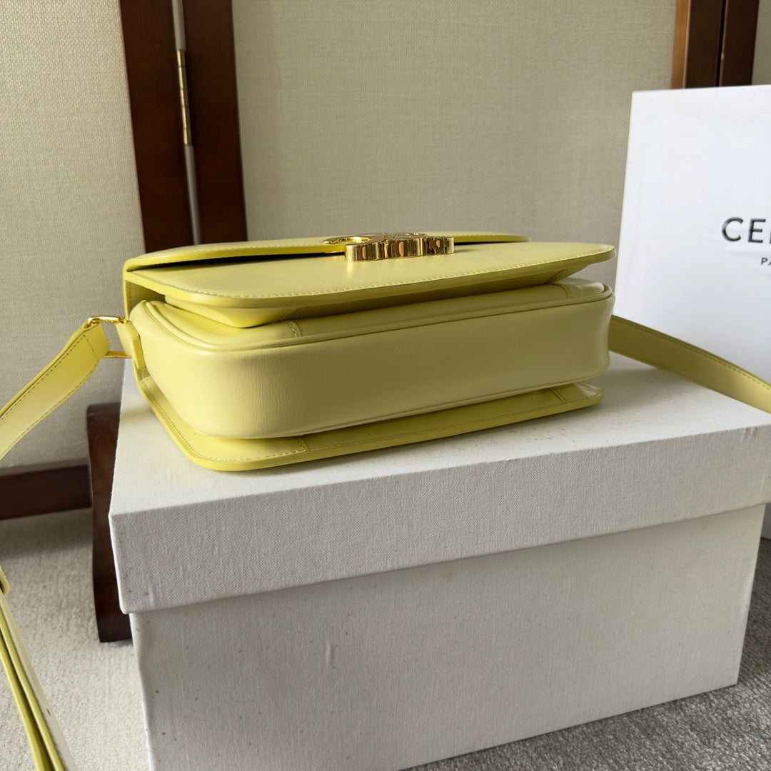 Celine classique triomphe 22 lime calfskin gold hardware