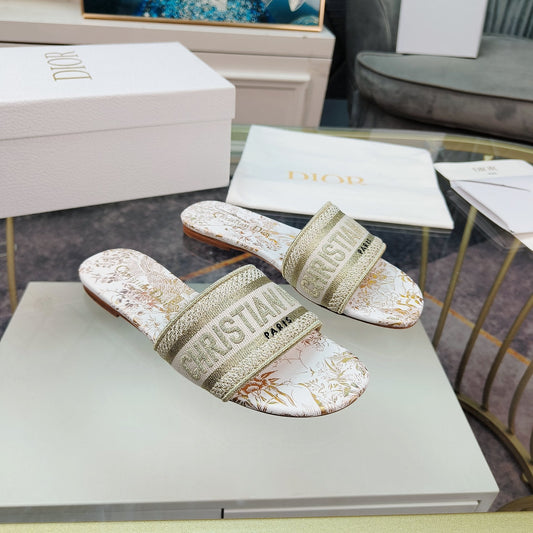 DIOR Mule Dway Slide 10mm Multi-motifs Style 7