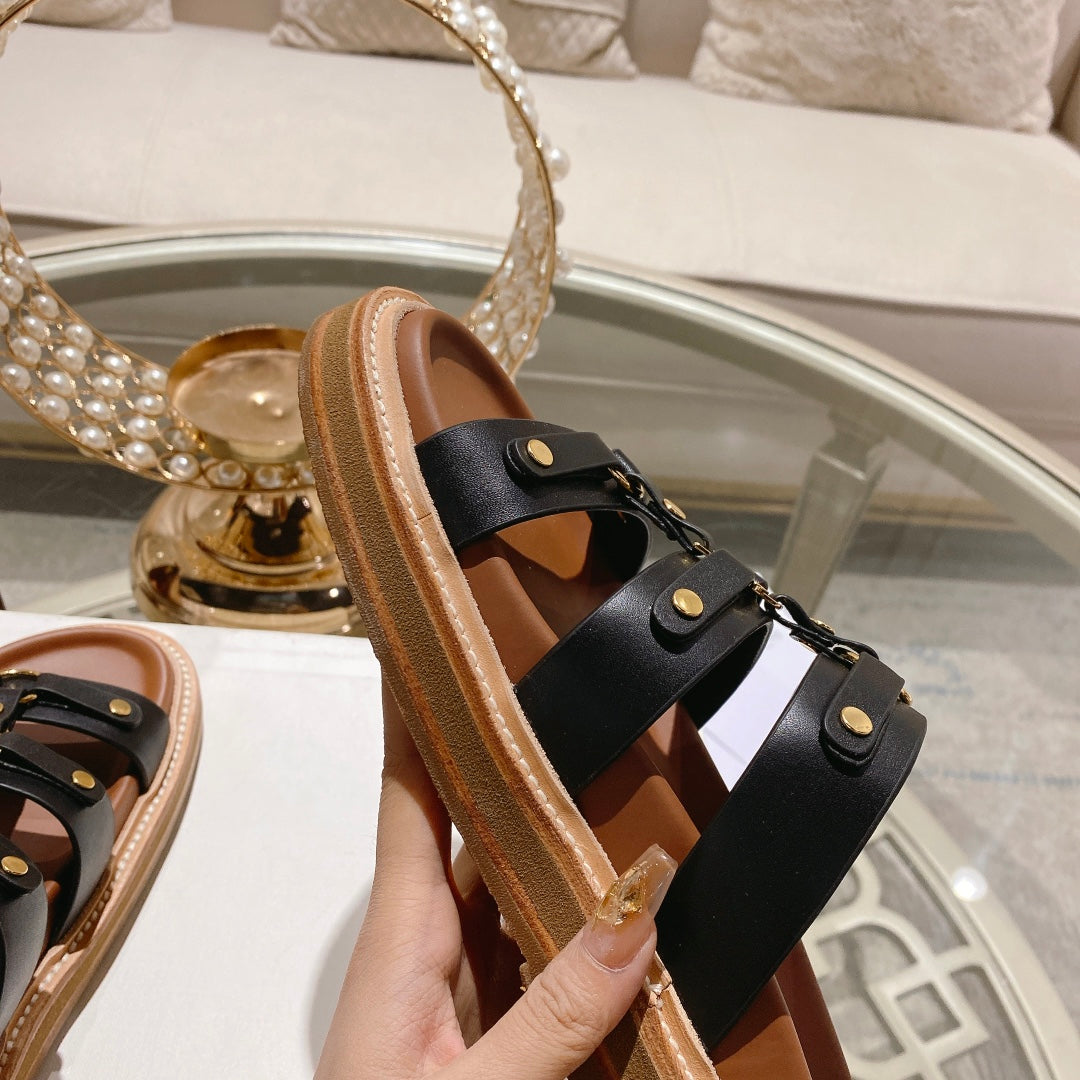 Celine slides tippi black calfskin