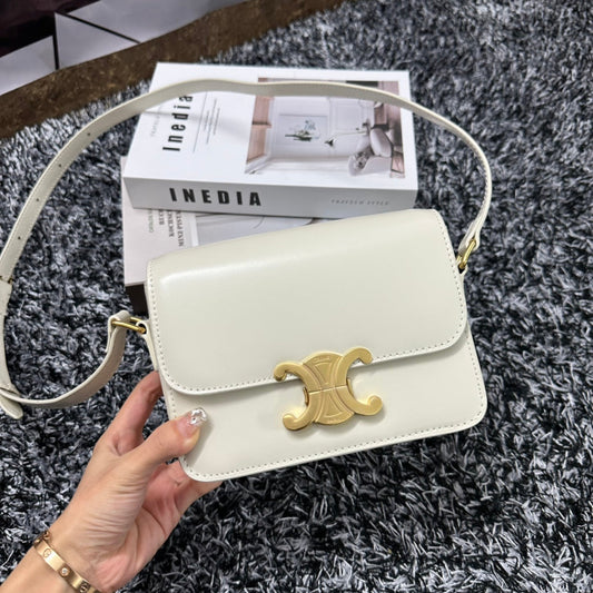 Celine TRIPHOME TEEN 18 WHITE COWHIDE LEATHER