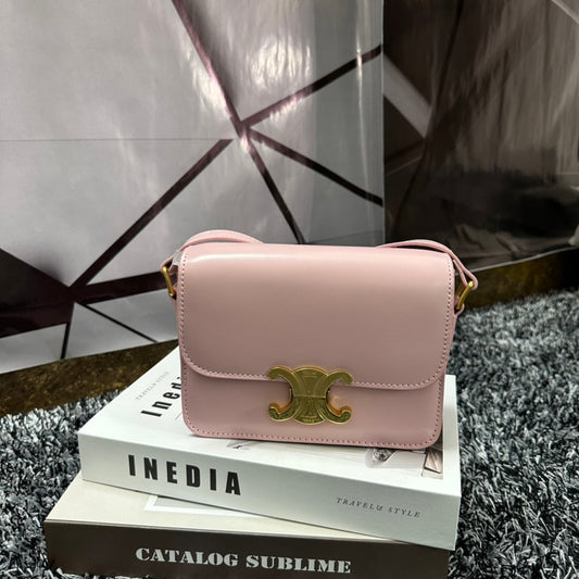 Celine TRIPHOME TEEN 18 PINK PASTEL COWHIDE LEATHER