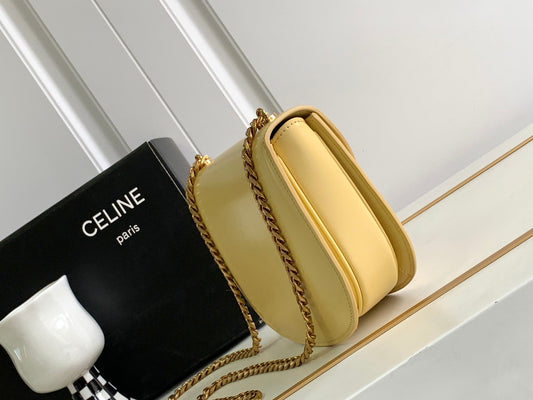 Celine teen besace triomphe 18.5 lime calfskin