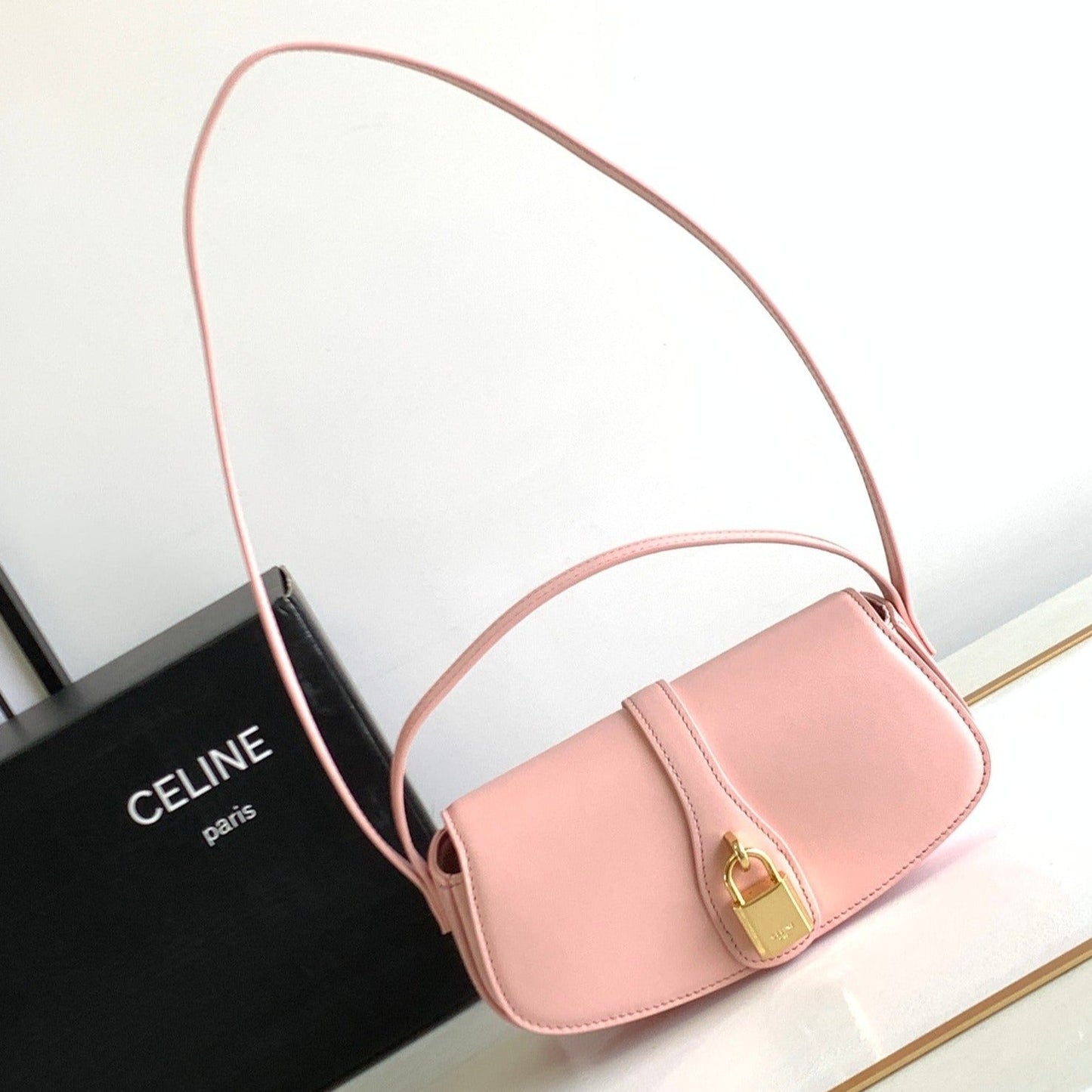 Celine MINI TABOU CLUTCH 18 CALFSKIN SAKURA PINK
