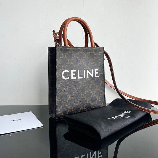 Celine CABAS TRIOMPHE 21 BLACK CALFSKIN TOTE