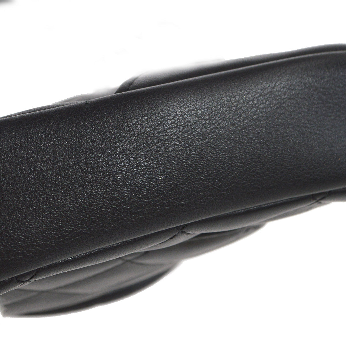 Chanel 2003-2004 Cambon Ligne Shoulder Bag Black Calfskin