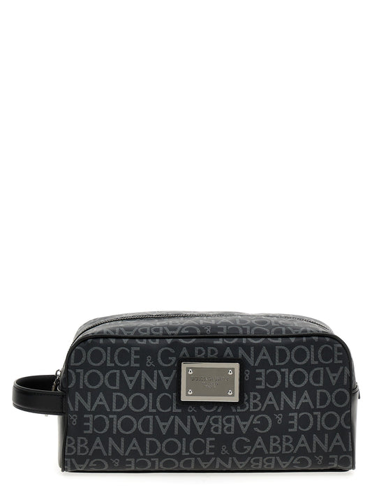 Dolce & Gabbana Men Leather Toiletry Bag