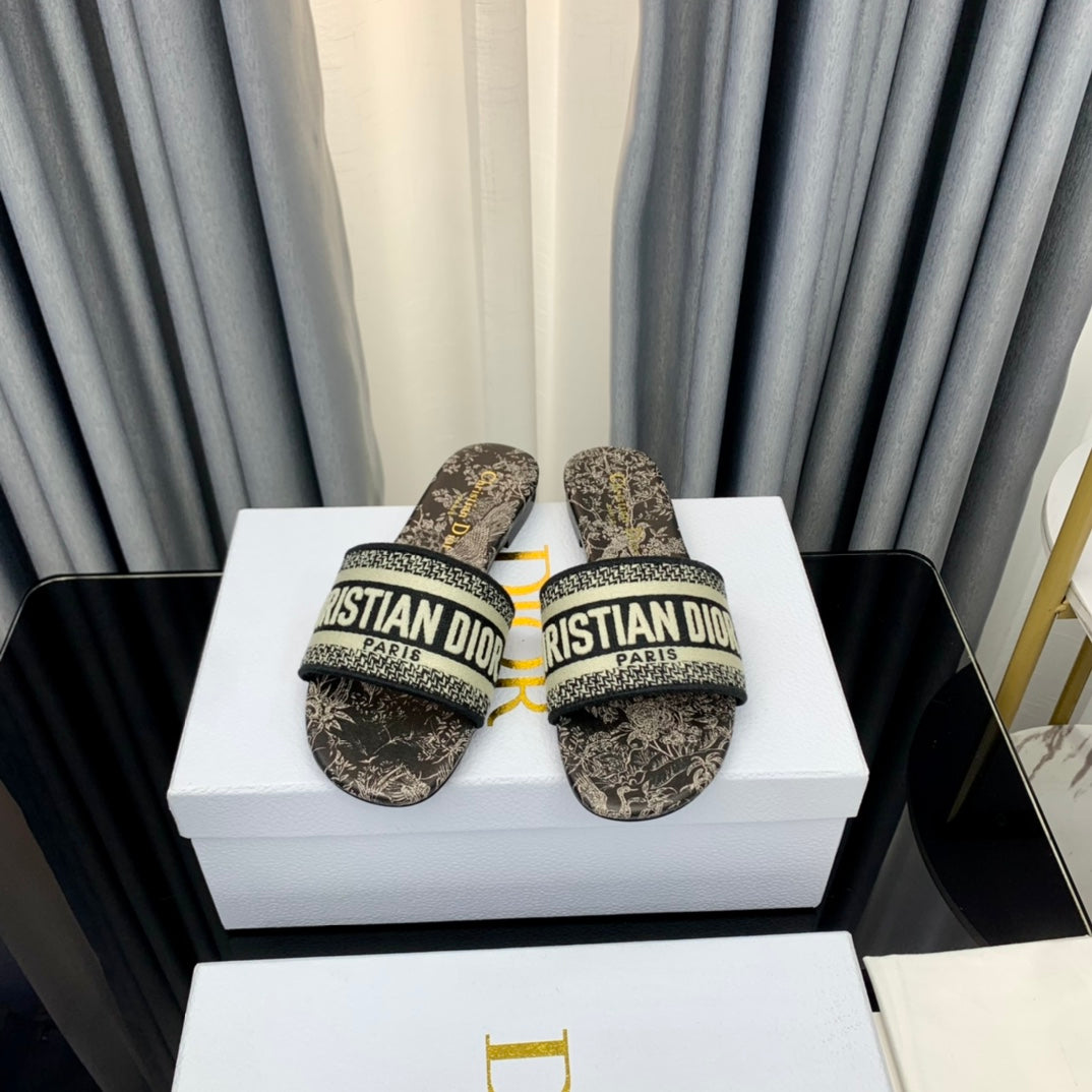 DIOR Mule Dway Slide 10mm Multi-motifs Style 70