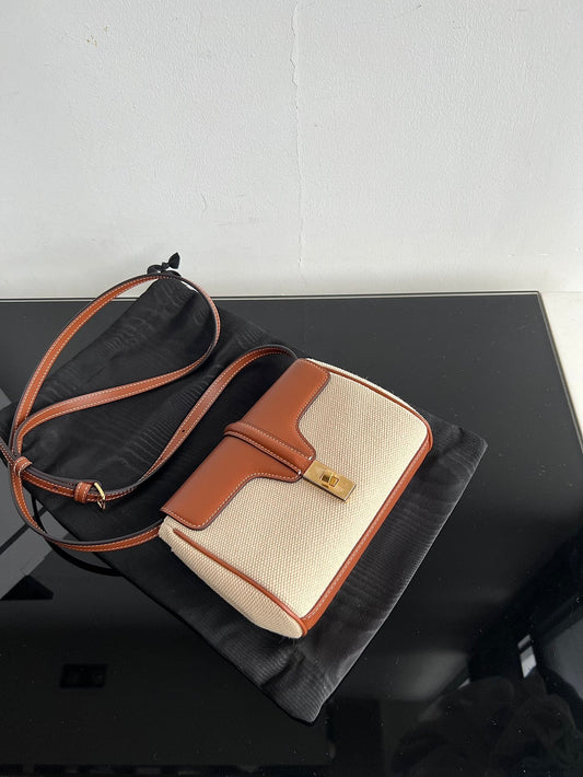 Celine SOFT 18 BEIGE BROWN CALFSKIN