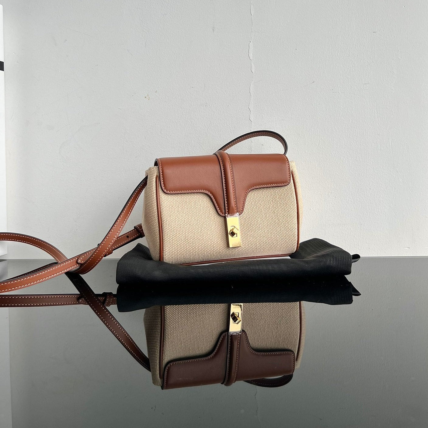 Celine SOFT 18 BEIGE BROWN CALFSKIN