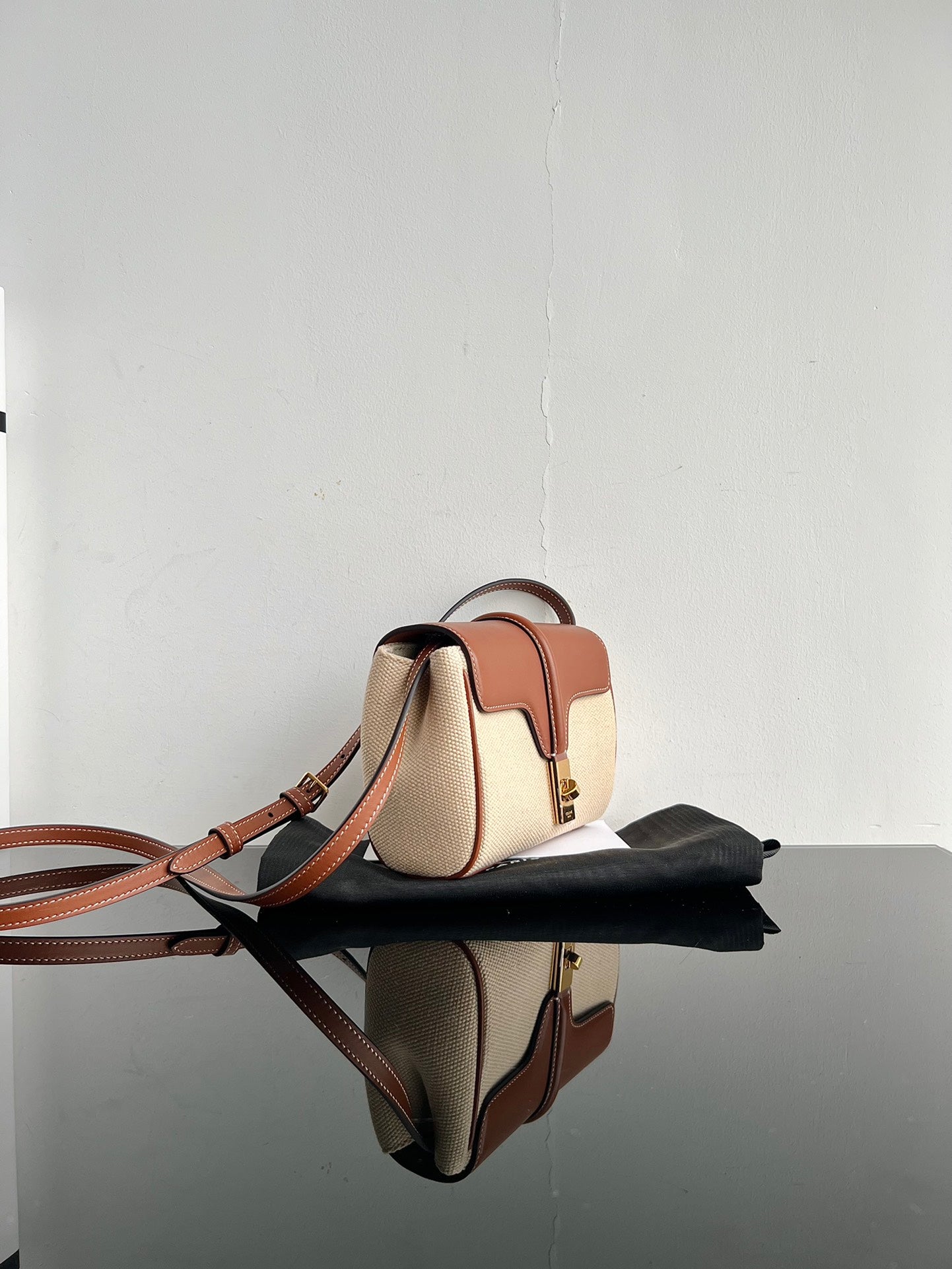 Celine SOFT 18 BEIGE BROWN CALFSKIN