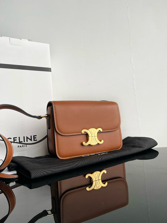 Celine TRIPHOME TEEN 18 CINNAMON BROWN COWHIDE