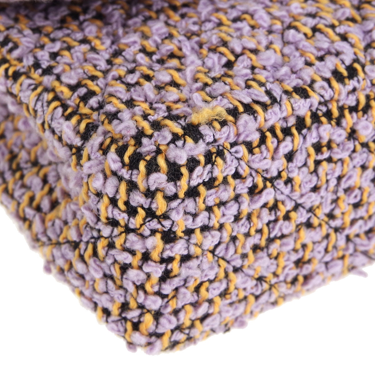 Chanel * Classic Single Flap Medium Handbag Purple Tweed