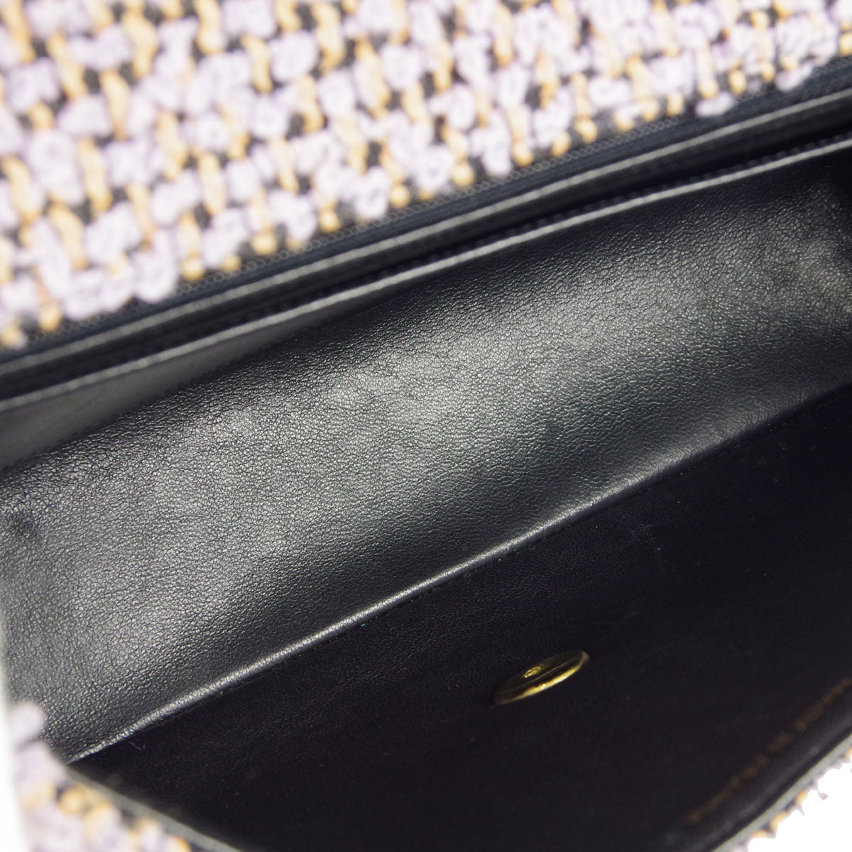 Chanel * Classic Single Flap Medium Handbag Purple Tweed