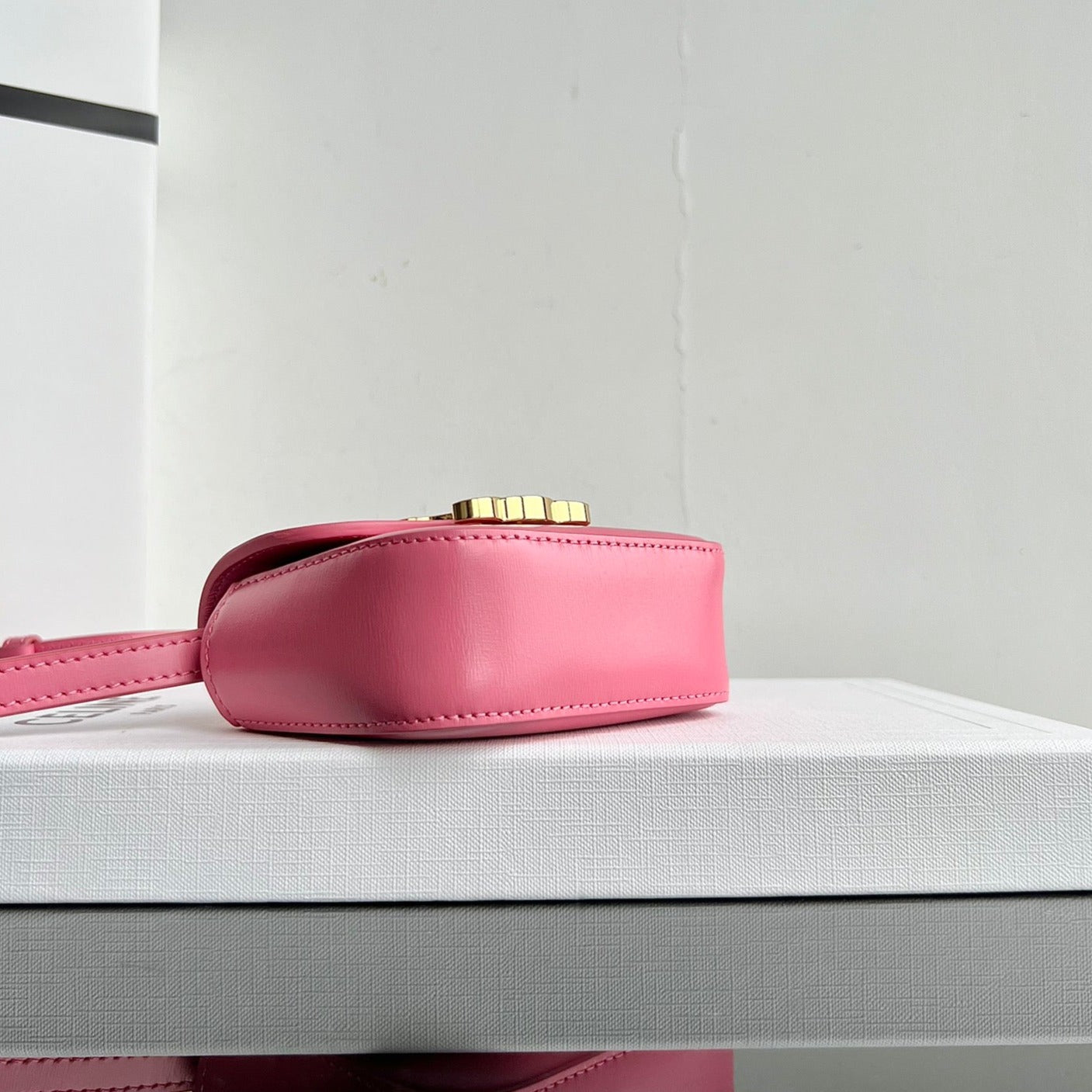Celine Triomphe 11 Hot Pink Calfskin Handbag