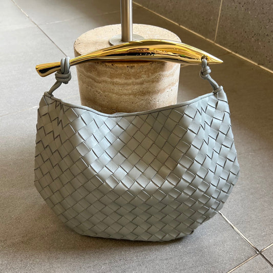 Bottega Veneta SARDINE 33 WITH CHAIN IN GREY LAMBSKIN