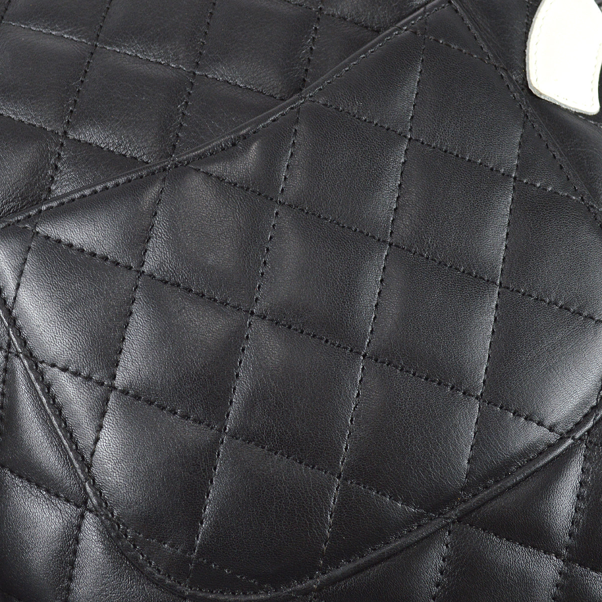 Chanel Cambon Ligne Shoulder Bag Black Calfskin