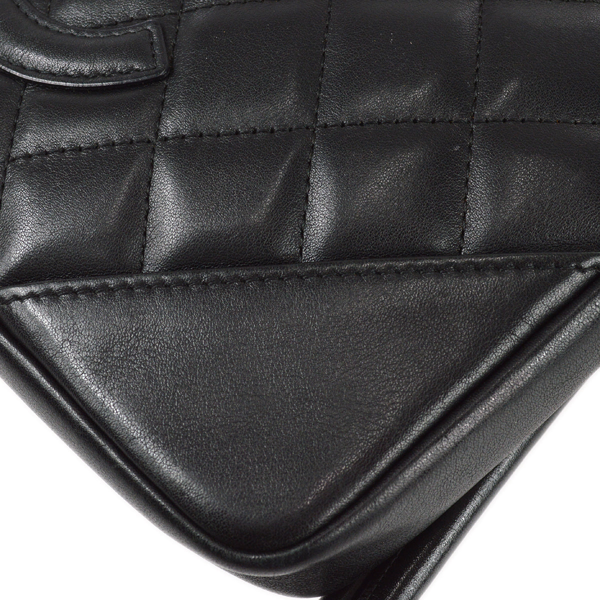 Chanel Cambon Ligne Shoulder Bag Black Calfskin