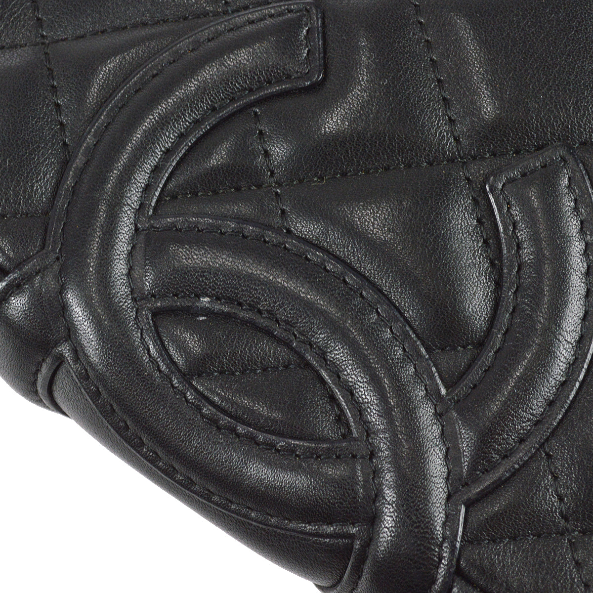 Chanel Cambon Ligne Shoulder Bag Black Calfskin