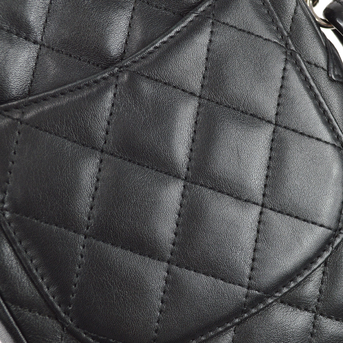 Chanel Cambon Ligne Shoulder Bag Black Calfskin