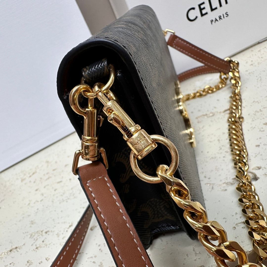Celine celin multipochette 20 triomphe canvas tan calfskin