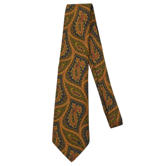 Celine Brown Black Silk Neck Tie Small New