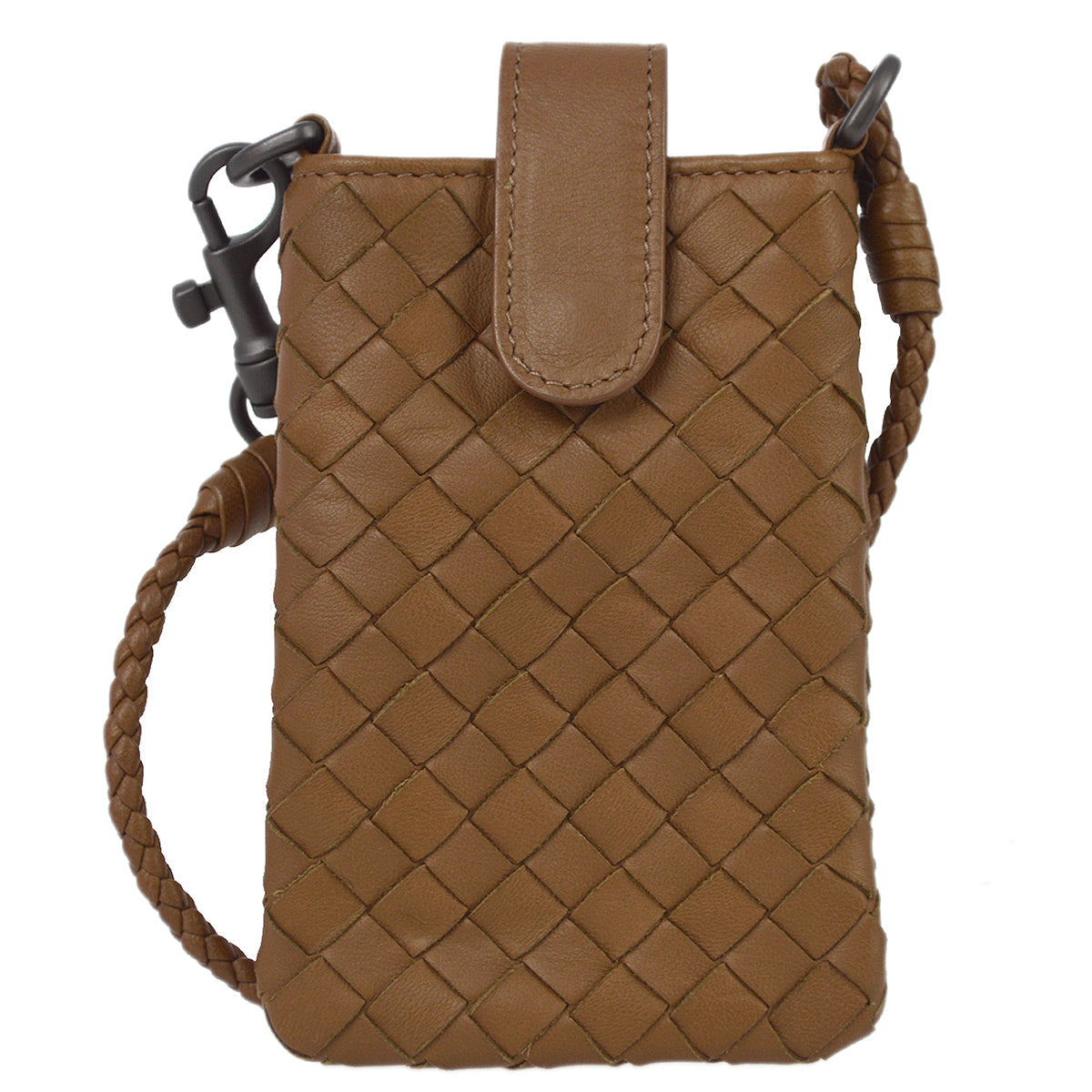 Bottega Veneta Brown Intrecciato Phone Case