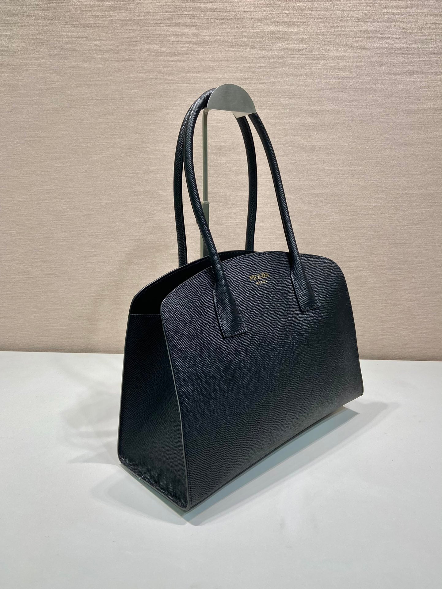 PRADA SHOPPING BAG 36 IN BLACK SAFFIANO LEATHER