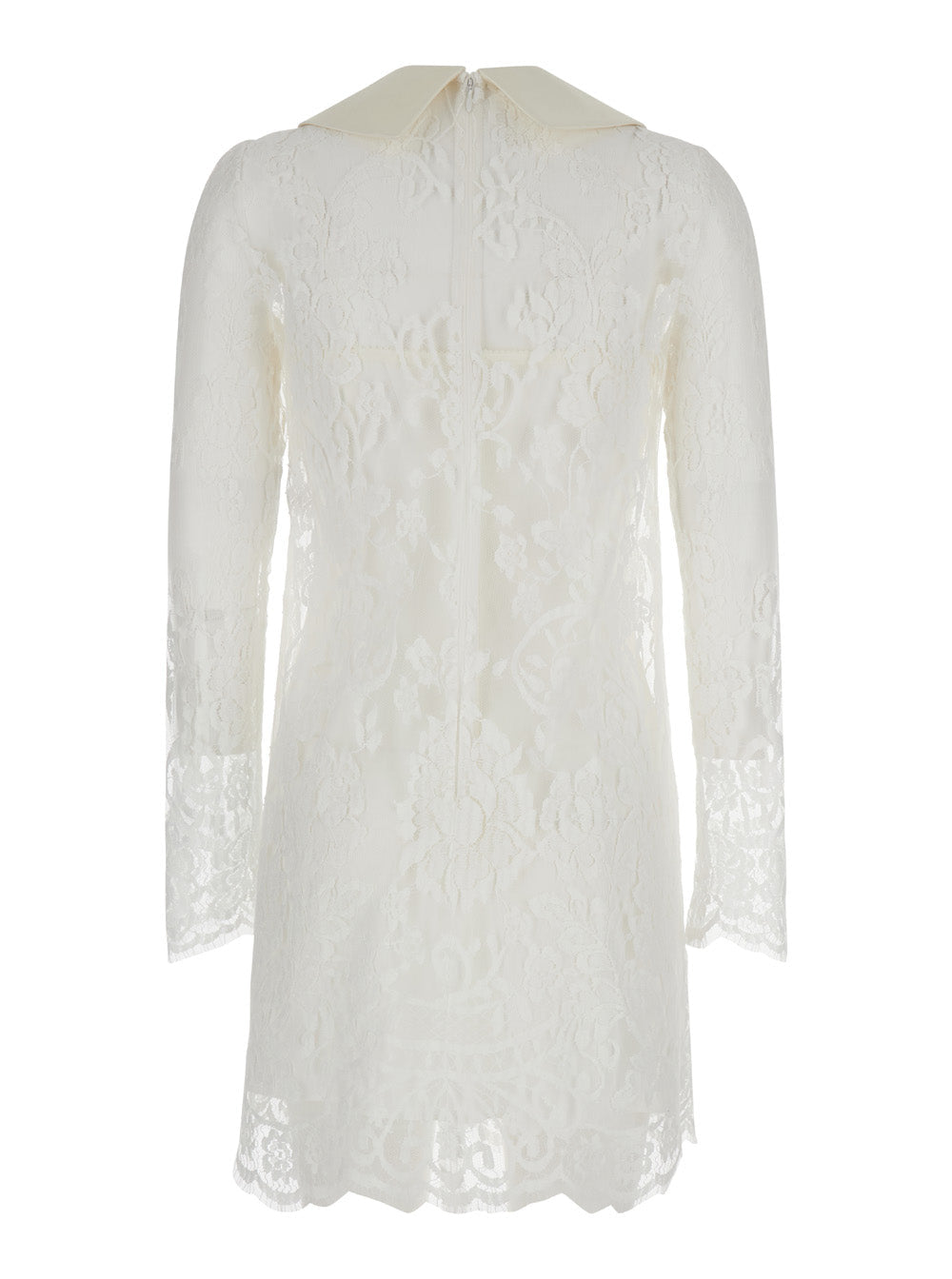 Dolce & Gabbana Women White Minidress In Chantilly Lace Woman