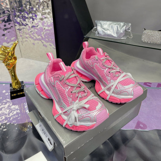 Balanciaga 3XL SNEAKER IN PINK MIX SILVER MESH AND POLYURETHANE