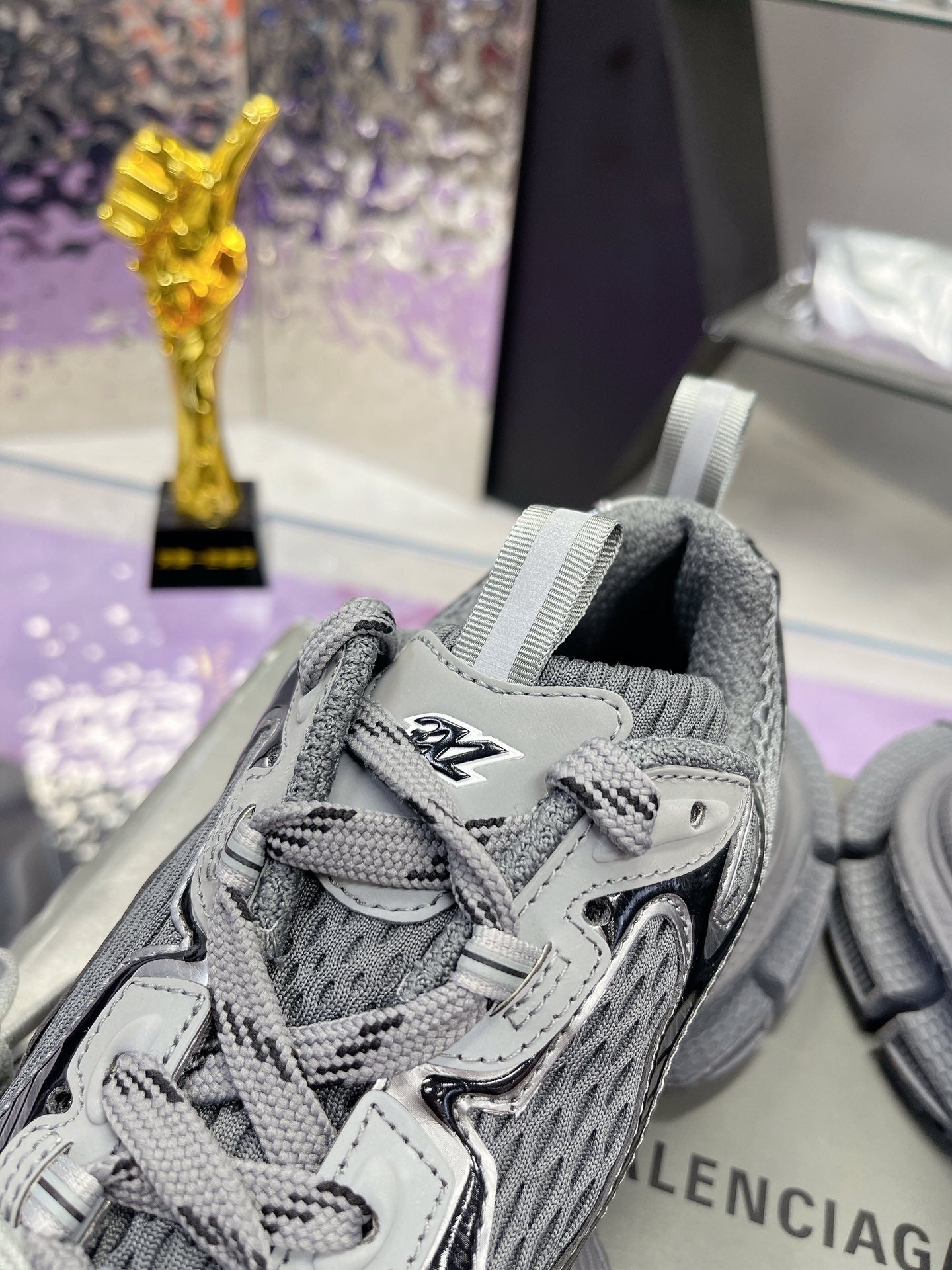 Balanciaga 3XL SNEAKER IN ALL GRAY MESH AND POLYURETHANE