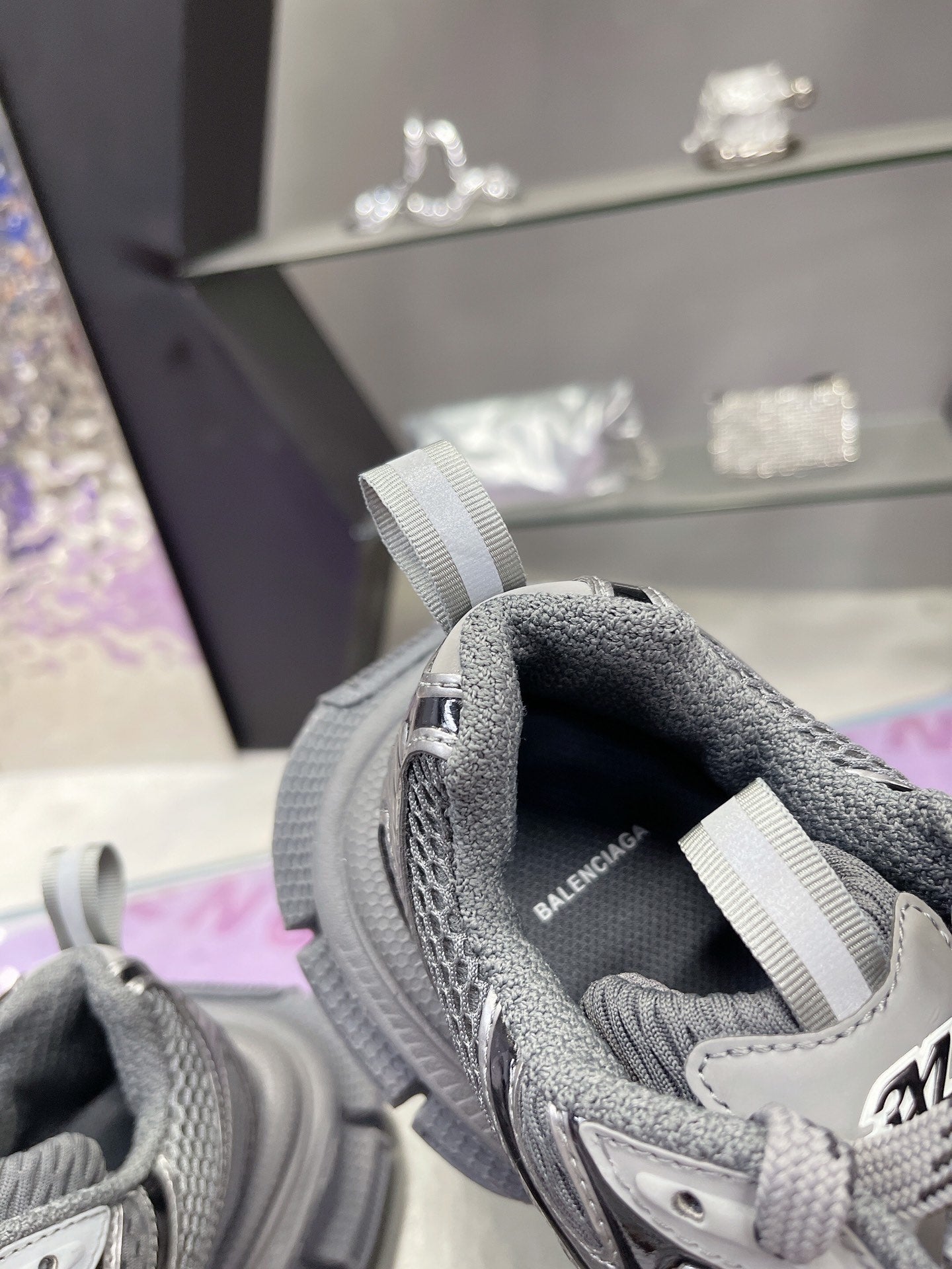 Balanciaga 3XL SNEAKER IN ALL GRAY MESH AND POLYURETHANE