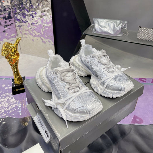Balanciaga 3XL SNEAKER IN SILVER MIX WHITE MESH AND POLYURETHANE