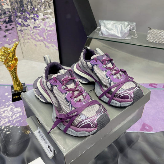 Balanciaga 3XL SNEAKER IN PURPLE MIX GRAY MESH AND POLYURETHANE
