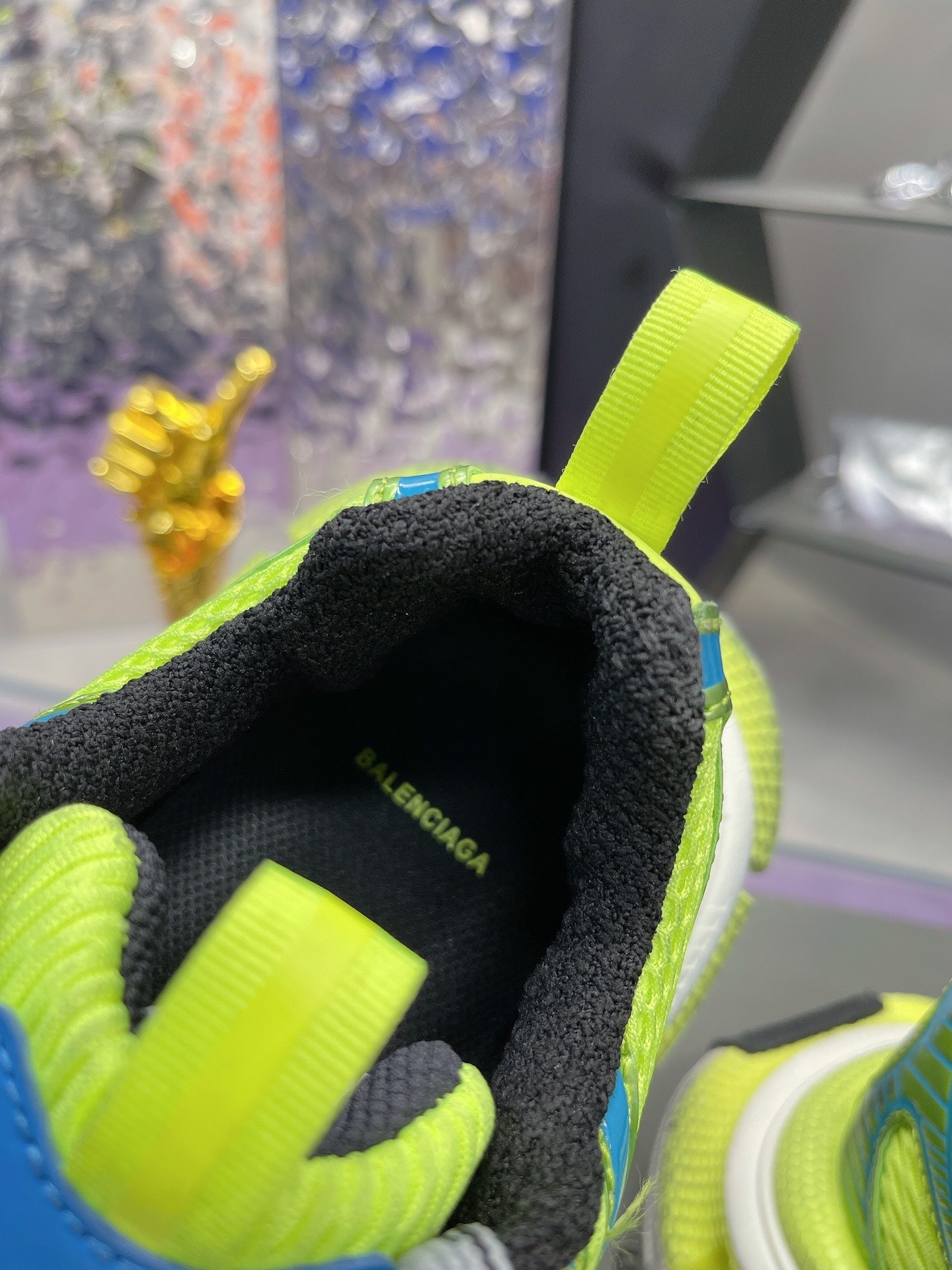 Balanciaga 3XL SNEAKER IN NEON GREEN MESH AND POLYURETHANE