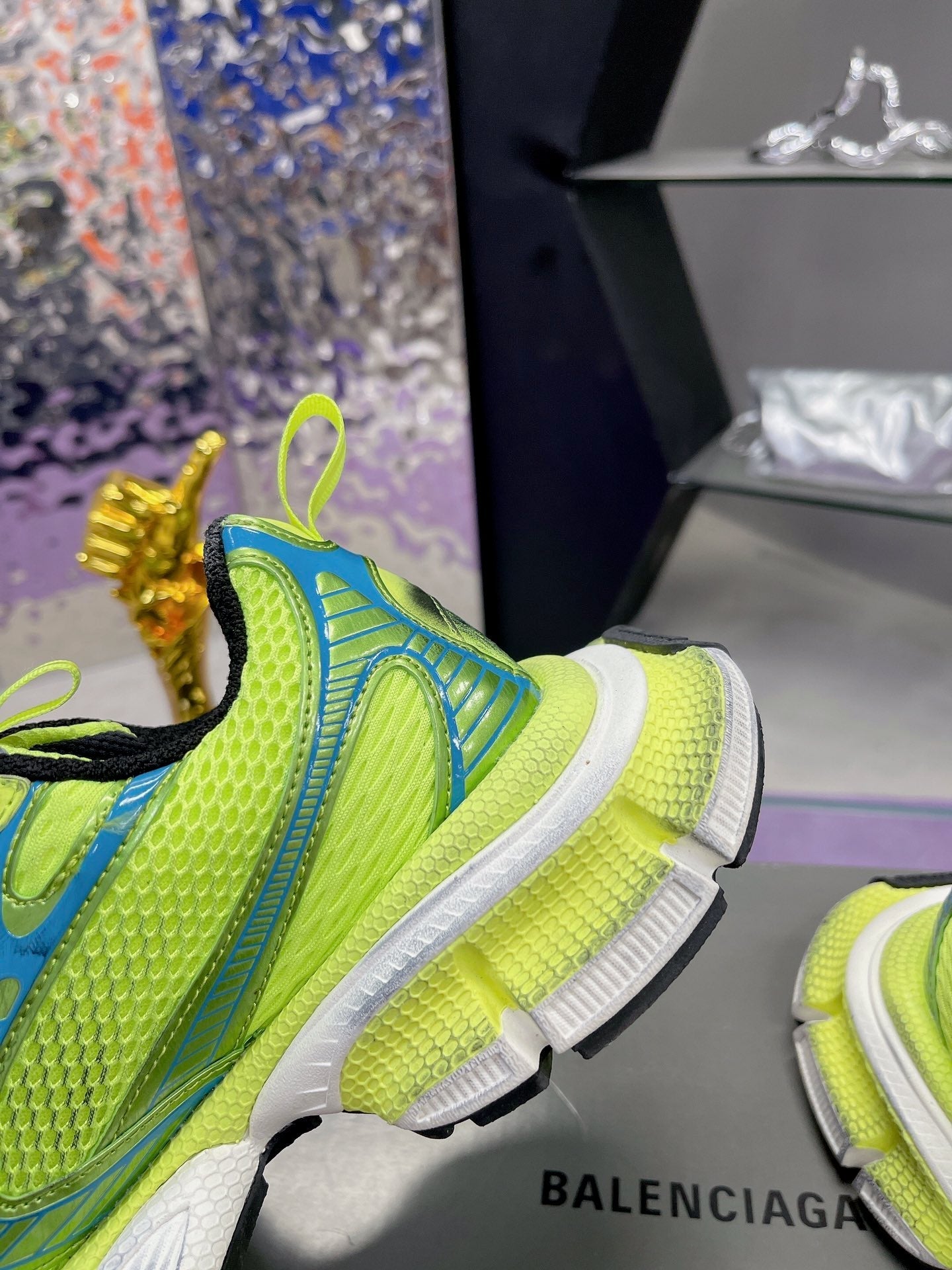 Balanciaga 3XL SNEAKER IN NEON GREEN MESH AND POLYURETHANE