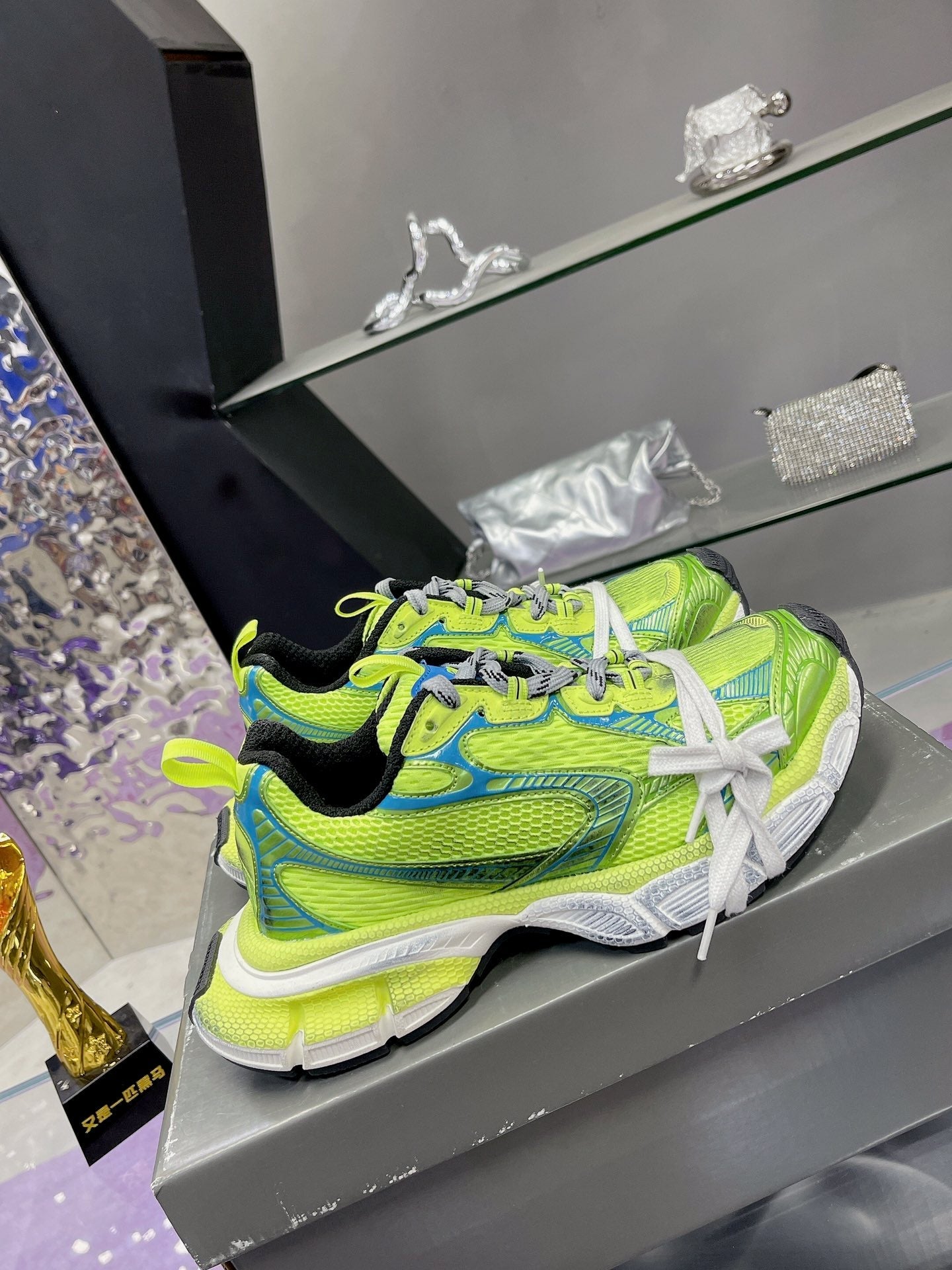 Balanciaga 3XL SNEAKER IN NEON GREEN MESH AND POLYURETHANE