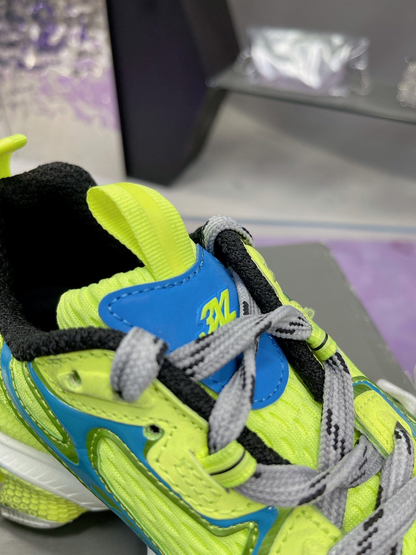Balanciaga 3XL SNEAKER IN NEON GREEN MESH AND POLYURETHANE