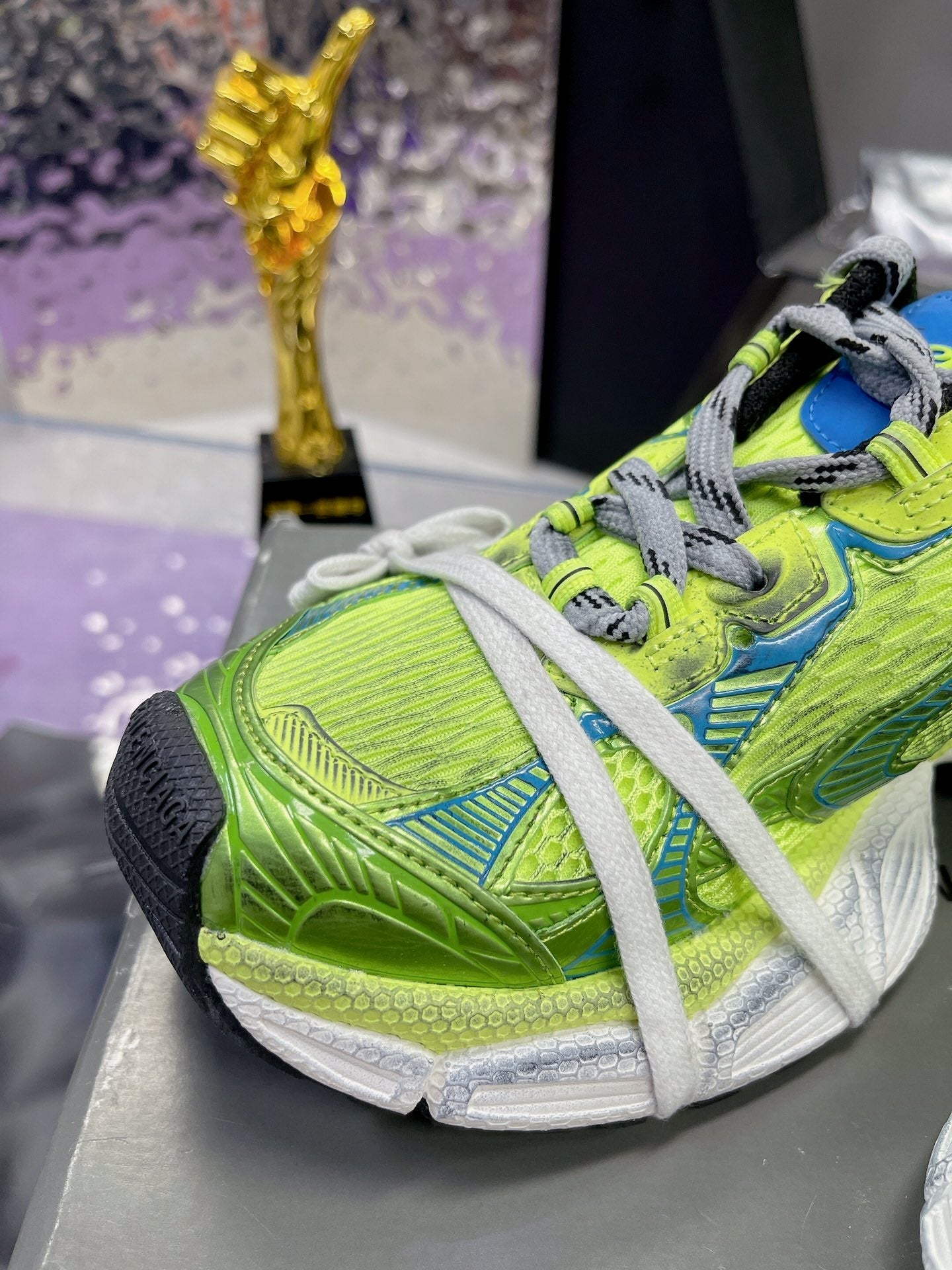 Balanciaga 3XL SNEAKER IN NEON GREEN MESH AND POLYURETHANE