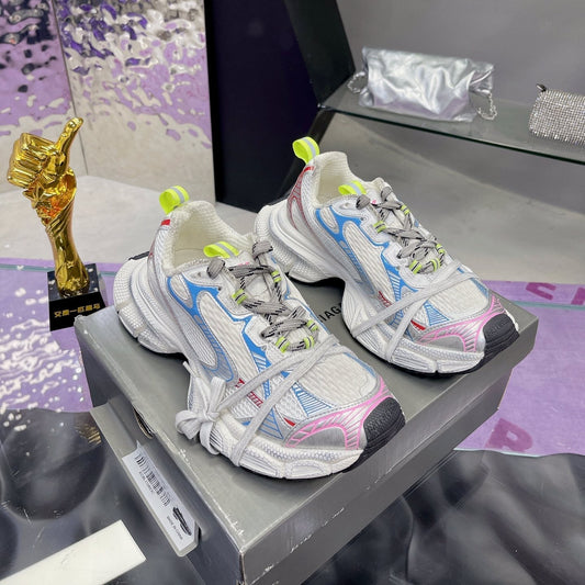 Balanciaga 3XL SNEAKER IN WHITE PINK GRAY BLUE MESH AND POLYURETHANE