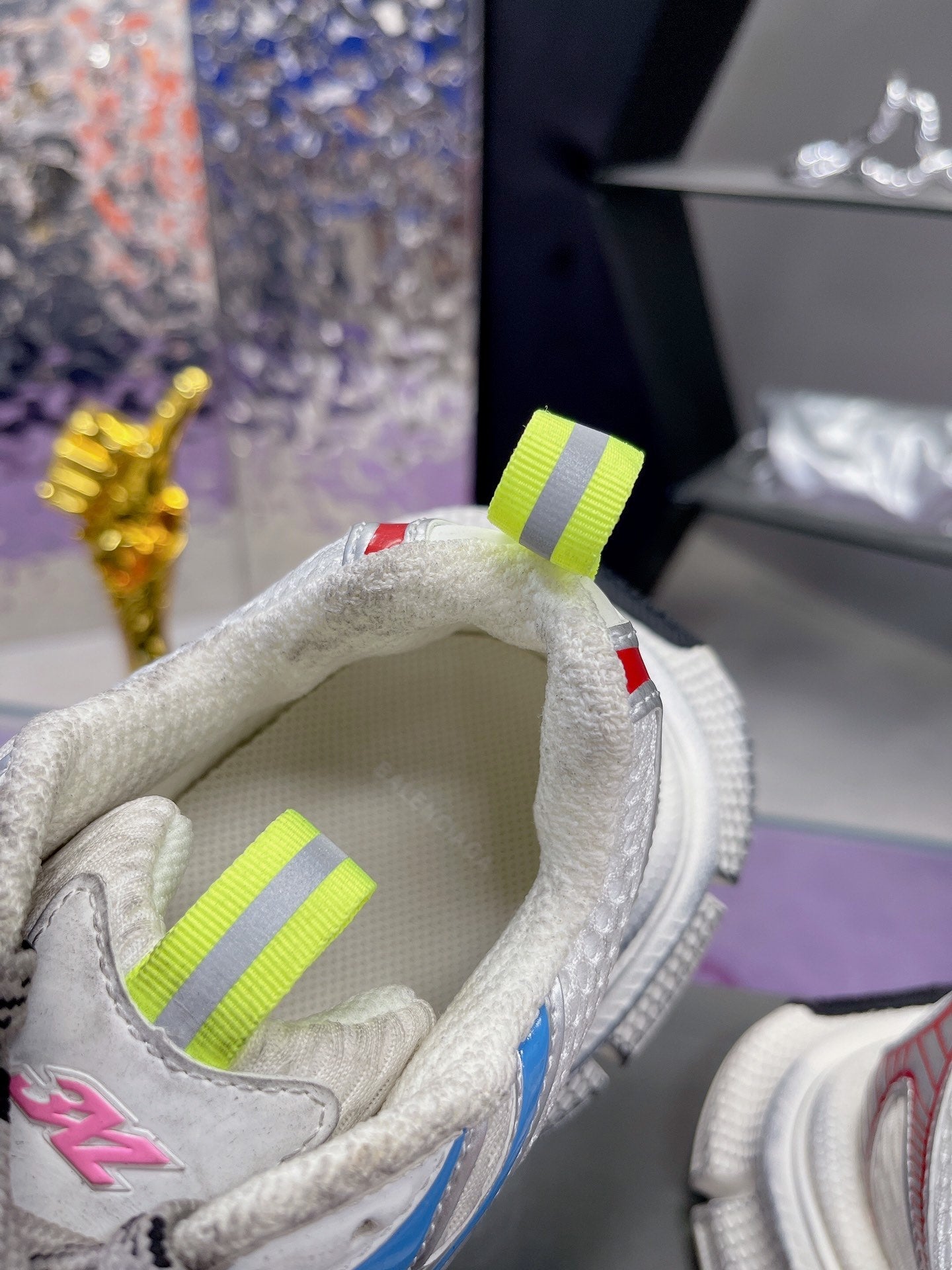 Balanciaga 3XL SNEAKER IN WHITE PINK GRAY BLUE MESH AND POLYURETHANE