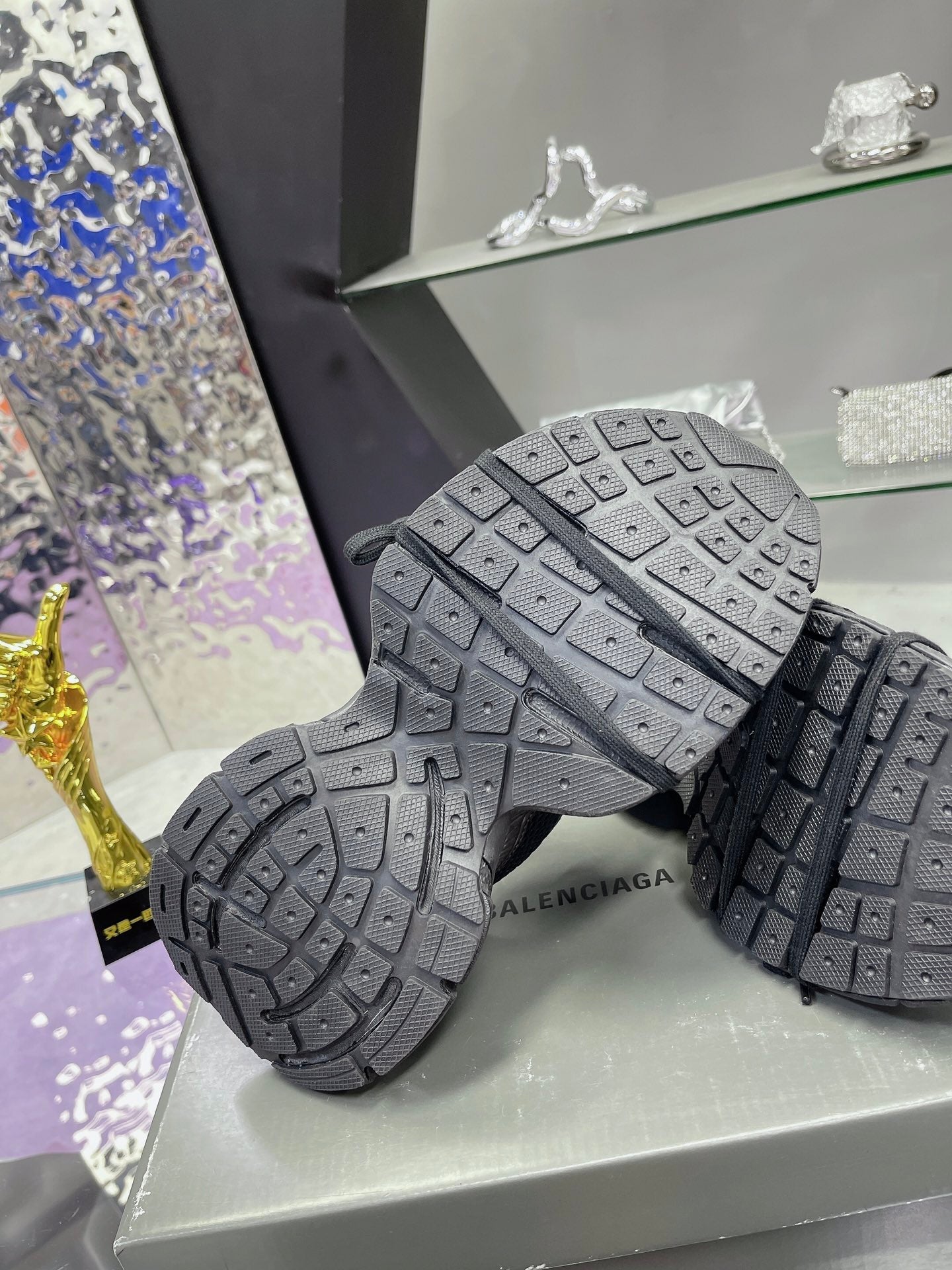 Balanciaga 3XL SNEAKER IN BLACK MESH AND POLYURETHANE