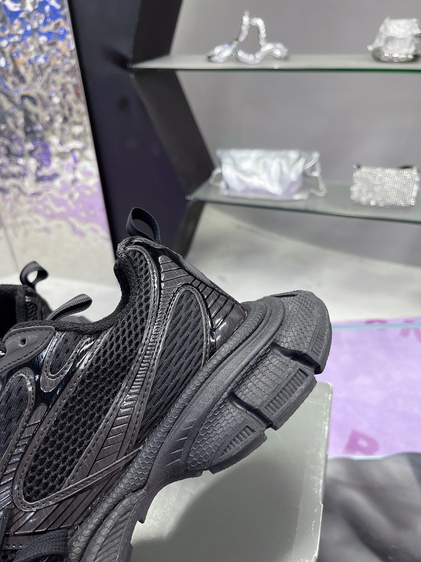 Balanciaga 3XL SNEAKER IN BLACK MESH AND POLYURETHANE